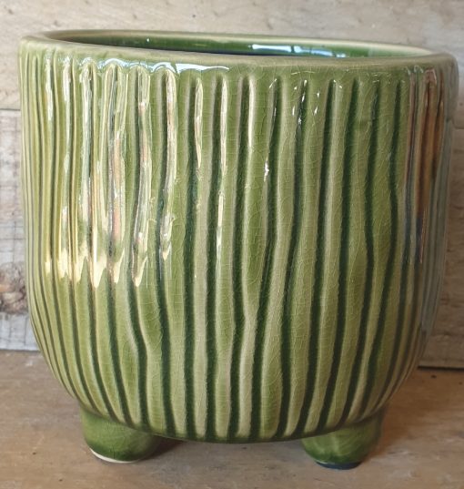 POT ENID GREEN 13.5X13.5CM