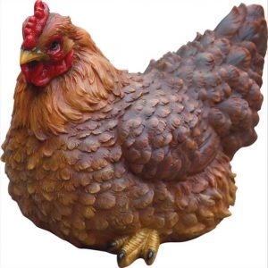 Hen Sitting - dark brown
