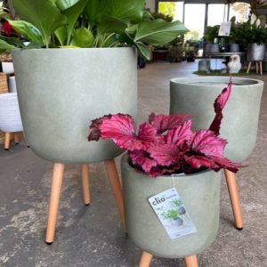 POT ASHER TRIPOD OLIVE GREEN MED