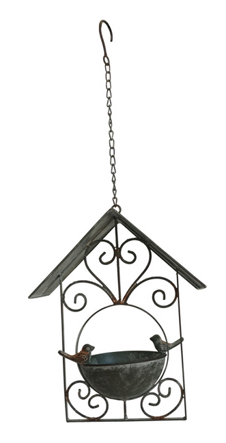 FLEUR HOUSE BIRDFEEDER ON CHAIN | The Garden Feast