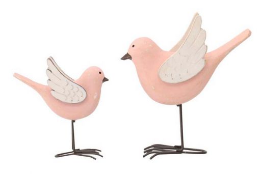 BLUSH BIRD WITH WINGS LGE