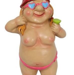 Gnome Naked Drinking Standing Female 29cm
