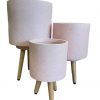 Pot Asher Cylinder Tripod Pink TZ Lge A