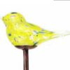 BIRD GLASS YELLOW ON STAKE SOLAR