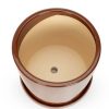 Pot Cylindrical Dark Brown - B - Image 2