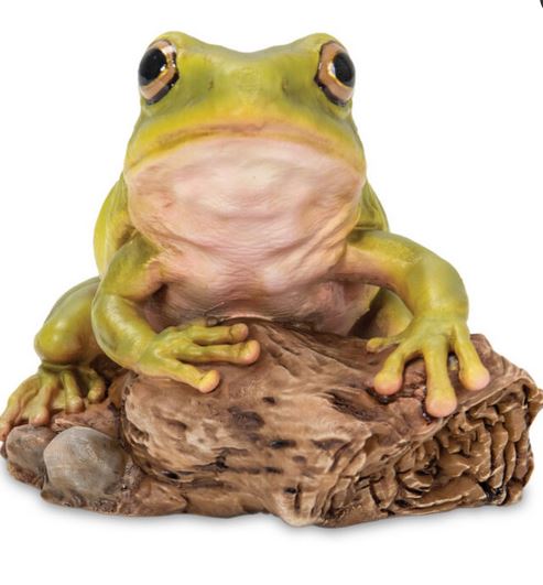 Top Collezione – Statuetta Gnomo Che Abbraccia Una Rana Per Fairy Garden E Terrario – Resina Dipinta A Mano (6,3 Cm)