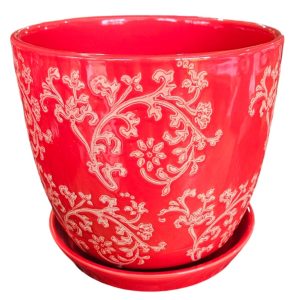 PLANTER BAROQUE RED C