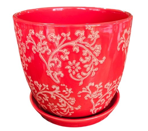 PLANTER BAROQUE RED C