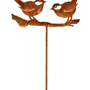 Wrens Stake Silhouette Rust On Branch