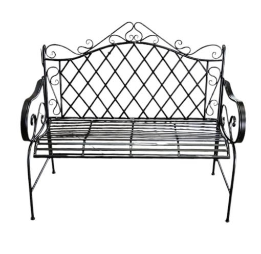 Bench Seat Black Metal