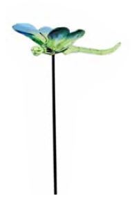 Dragonfly Stake Acrylic Crystal Green-Blue