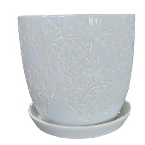 Planter Baroque White A