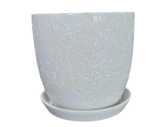 Planter Baroque White A