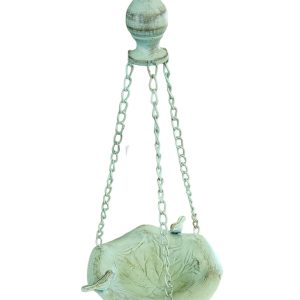 Hanging Bird Feeder Mint W/ 2 Birds Small