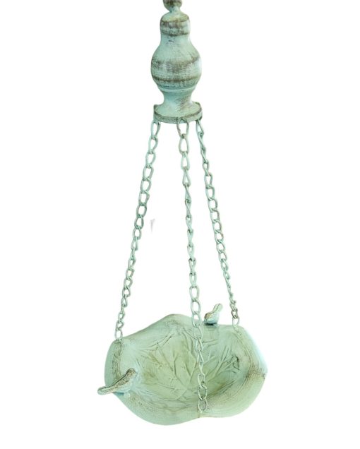 Hanging Bird Feeder Mint W/ 2 Birds Small