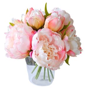 Peony Bouquet Pink 9.5"