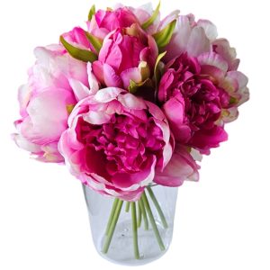 Peony Bouquet Purple 9.5"