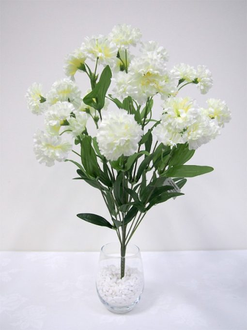 Carnation Bush White 48cm