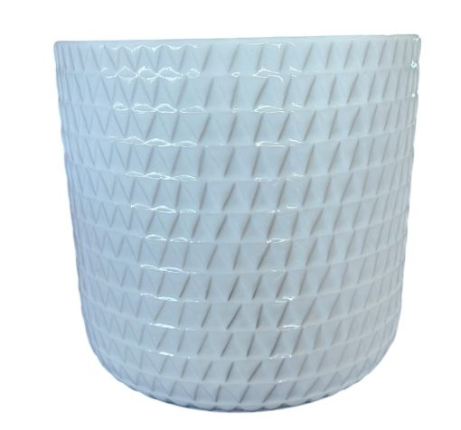 Pot Laila Cylinder White B