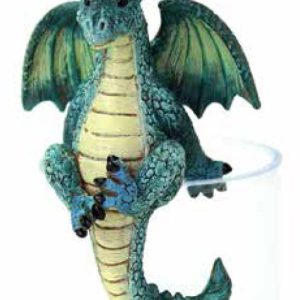 Pot Hanger Dragon Azurite Sitting