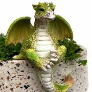 Pot Hanger Dragon Peridot Sitting