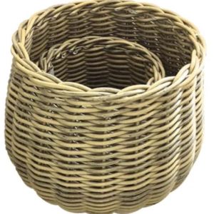 Basket Tall Curve rattan Medium (B)