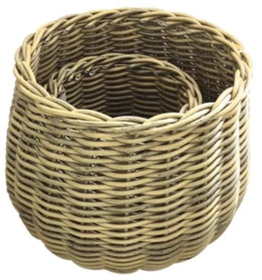 Basket Tall Curve rattan Medium (B)