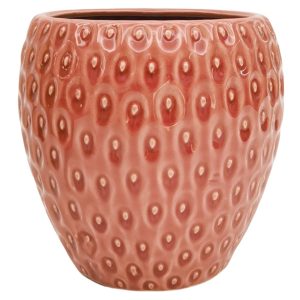 Strawberry Planter Pink 15cm