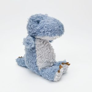 Curly Dinosaur Soft Toy Blue 18cm