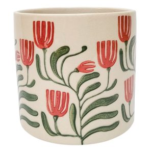 Pilbra Planter Green & Red Lg 15cm