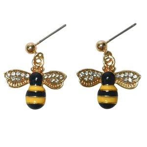 Elegant Bee Earrings Yellow & Black