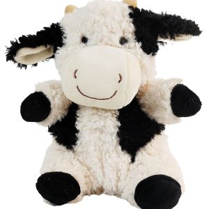 Curly Cow Soft Toy White & Black 18cm