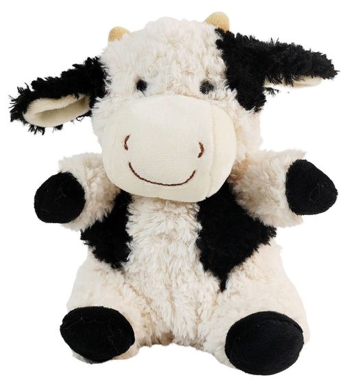 Curly Cow Soft Toy White & Black 18cm