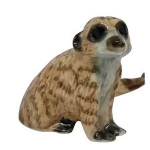 Mini Porcelain Meerkat Bown Sitting