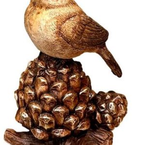 Bird on pinecone small