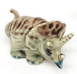 Mini Styracosaurus Porcelain