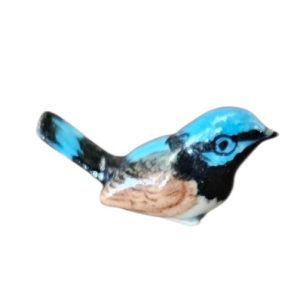 Mini Blue Wren Porcelain