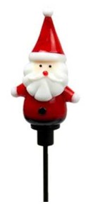 Santa Christmas Glass Stake