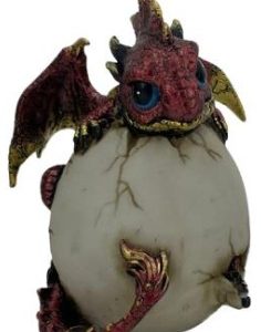 Dragon In Egg Cute Red 12cm
