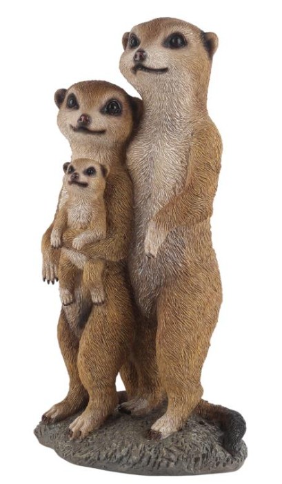 Meerkat Family Standing 34.5 x 18cm