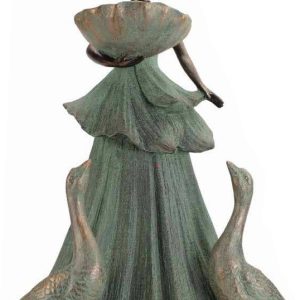 Amelia Feeding Geese Figurine