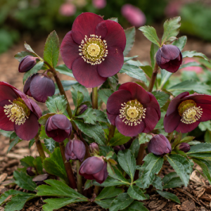 Helleborus Single Burgundy 140mm