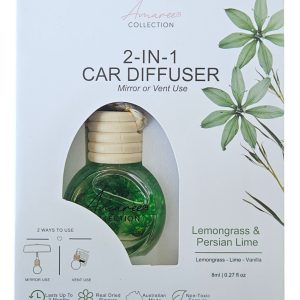 Car Diffuser Lemongrass & Persian Lime (Lemongrass / Lime / Vanilla) 8ml